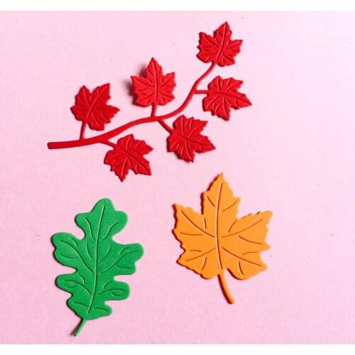 YLCD237 3pcs Leaves Metal Cutting Dies For Scrapbooking Stencils DIY Album Cards Decoration Embossing Folder Die Cutter Template