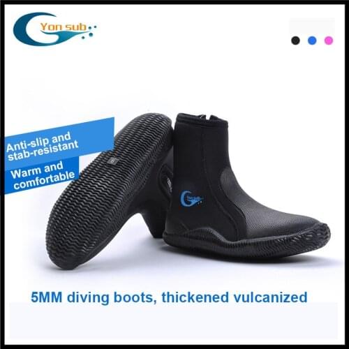 Yon Sub 5MM Neoprene diving boots men snorkeling shoes non-slip wear-resistant Beach walking shoes Rock fishing diving shoes