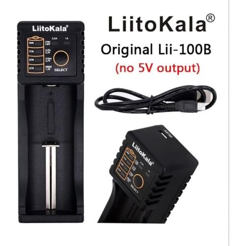 HK LiitoKala Lii-100 B 18650 Battery Charger For 26650 16340 CR123 LiFePO4 1.2 V Ni-MH Ni-cd Battery Rechapable (No 5 V Output)