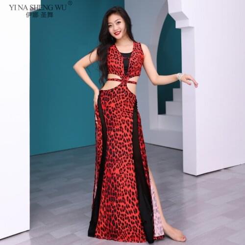 New Oriental Competition Bellydance Lady Dancing Practice Indian Belly Dance Costume Dress Split Skirt Side Performance Clothing