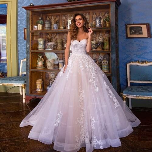 Robe Mariage Strapless Ball Gown Wedding Dress Sequined Beading Abito Da Sposa Lace Up Back Luxury Vestidos De Novia Gelinlik