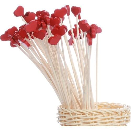 10pc Heart Flower Shape No Fire Aromatherapy Rattan For Reed Diffuser Replacement Sticks Home Bathroom Decoration