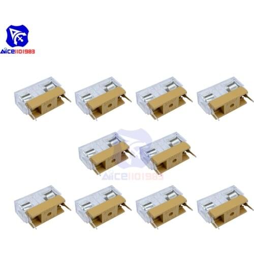 10PCS Panel Mount PCB Fuse Holder Case With Cover For 5x20mm Fuse 250V 6A