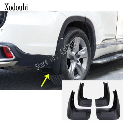 For Toyota Highlander 2018 2019 2020 Car Cover Styling Plastic Fender Soft Mudguard Protection Flaps Splash Mud Guard Frame 4pcs