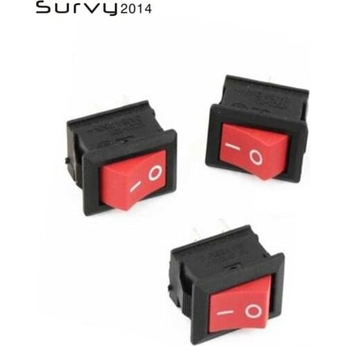 5pcs KCD11-101 3A/250V small black 10*15mm SPST 2PIN ON/OFF G130 Boat Rocker Switch Car Dash Dashboard Truck