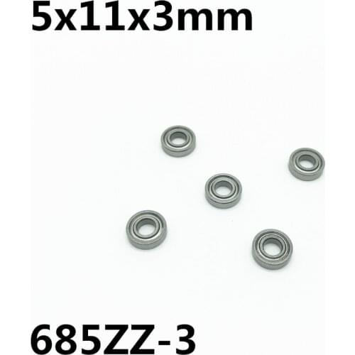 50Pcs 685ZZ-3 5x11x3 mm Deep groove ball bearing Miniature bearing High quality 685Z
