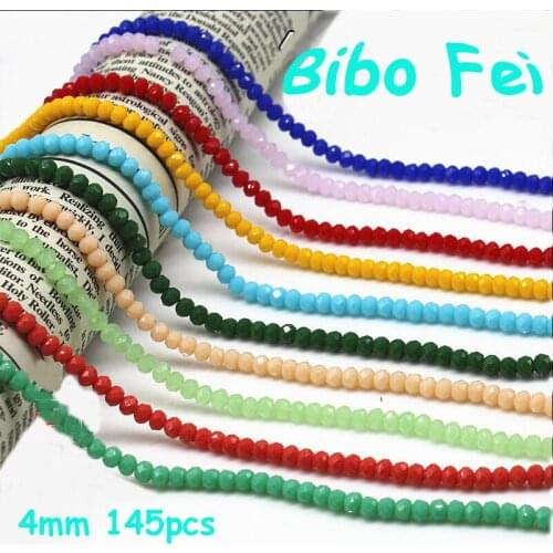 Free shipping multi color 4mm 145PCS Bicone crystal beads Cut Faceted Round Glass Beads,bracelet necklace Jewelry Making DIY