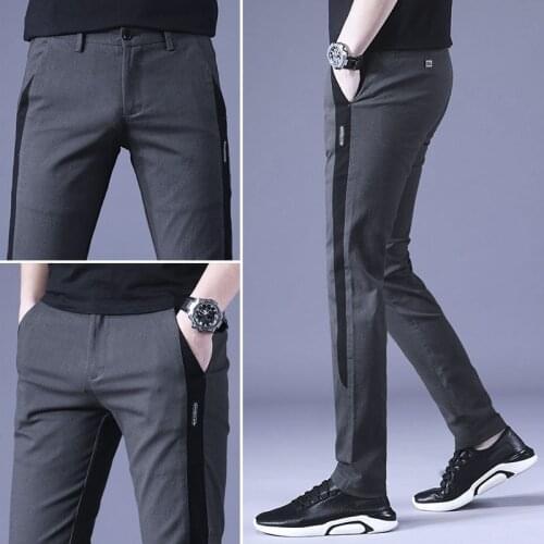 Combed cotton Leisure trousers New Golf Pants Young men Spring Autumn Self-cultivation Slim-fit Walking Office Big size 28 - 38
