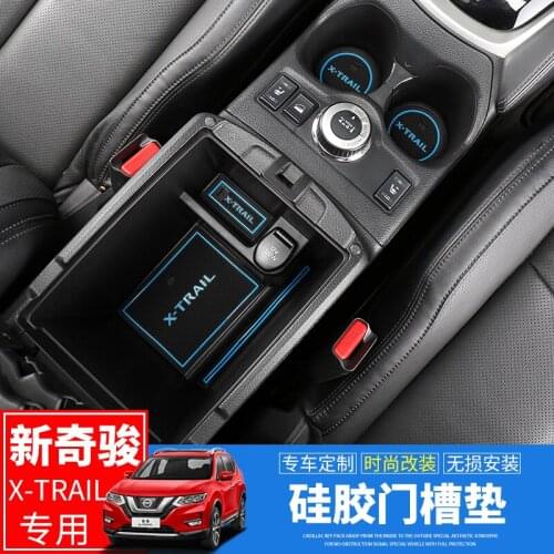 For Nissan X-trail T32 2017-2020 Car Non-Slip Interior cup cushion Door Mat covers stickers Accessories