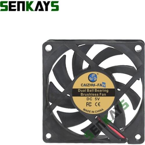 Dual Ball Bearing 7015 70MM 70*70*15MM DC 5V 12V 24V Ultra-thin USB Cooling Fan Comptuter CPU Cooling Fan Laptop Cooling Fan 2pi