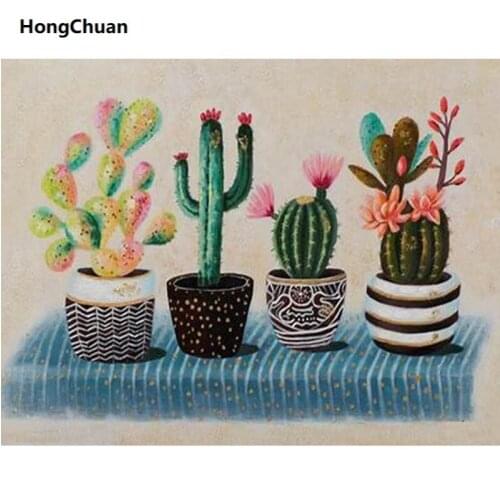 Cactus Flower Cartoon 5D DIY Full Square/Round Diamond Painting Diamond Embroidery Diamond Cross Stitch Home Decoration Gift