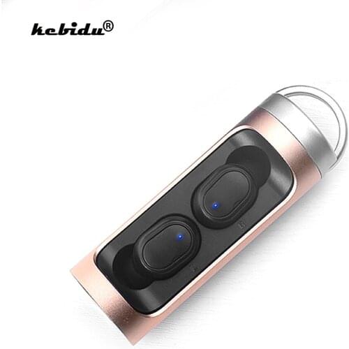 Kebidu Hot TW09 Mini TWS Bluetooth Wireless Earbuds Earphone Waterproof Stereo Sports Earphones with Mic 300mAh Charging Box