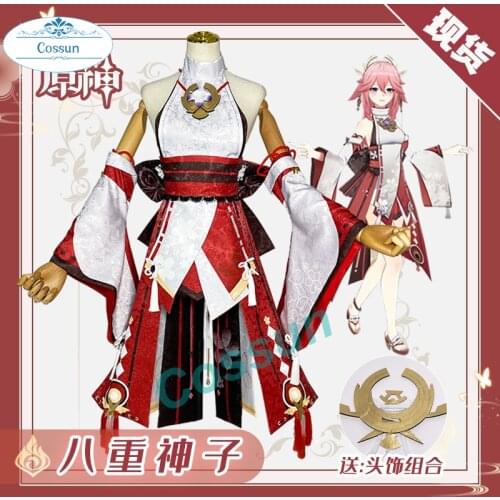 Genshin Impact Yae Miko Guuji Yae Cosplay Costume Game Uniform Kimono Halloween Carnival Costumes for Women Outfits Fancy Dress