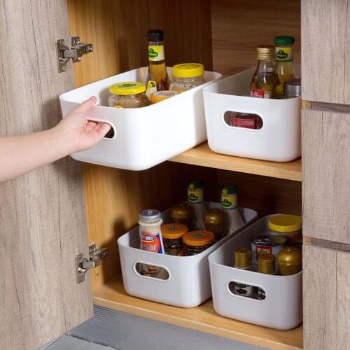 Kitchen Storage Container Basket Fruit Vegetables Spice Storage Box Case Organizer Bathroom Desktop Sundries Makeup Organizer