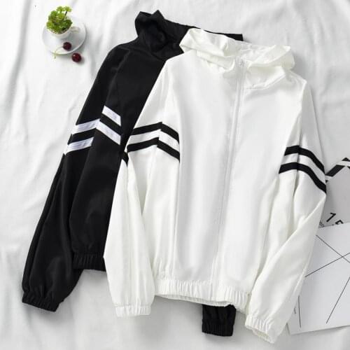 Spring casual fashion punk Vintage large size thin long sleeve summer stitching Harajuku College Japanese loose hooded jacket
