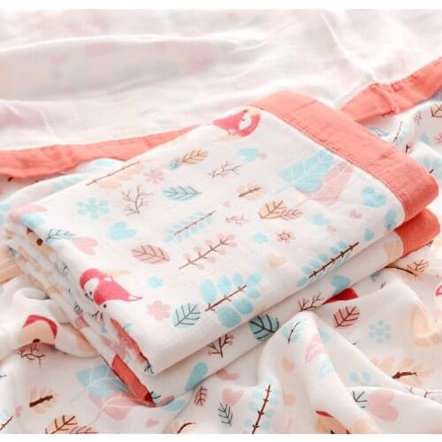 Summer four-layer bamboo fiber gauze baby childrens blanket wrapper quilt baby bath towel quilt thin summer cool quilt 2021
