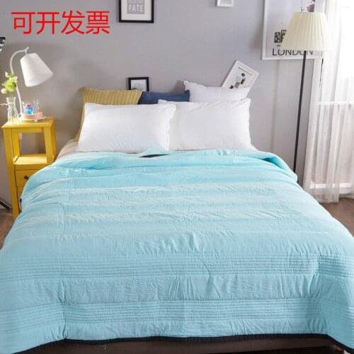 Washed Cotton Summer Solid ColorAir Conditioning Quilt Cool In Friendly and Comfortable BreathableQuilted Air Conditioning Quilt
