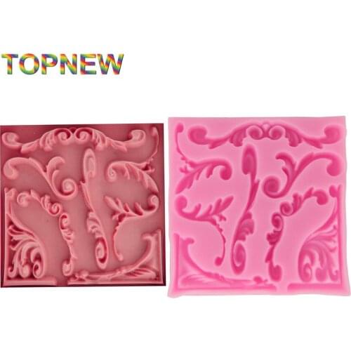 Vines Styling Lace Fondant Cake Decoration Silicone Baking Tray Chocolate Candy Jelly Mold 1811