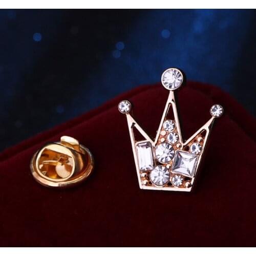 Trendy Mens Crown Brooch Mens Blazer Brooch Trendy Little Crown Brooch