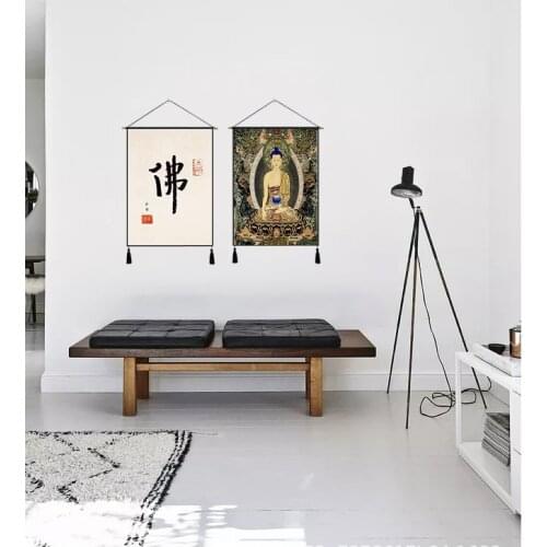 Mylb Buddha Lotus Canvas Abstract Minimalist Art Canvas Painting Wall Picture Print Modern Home Living Room Decor