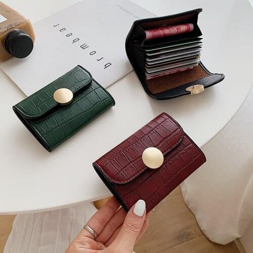 2021 New Korean Version of Womens Short Wallet Pu Leather Retro Hasp Banknote Bag Oil Leather Clutch Card Holder
