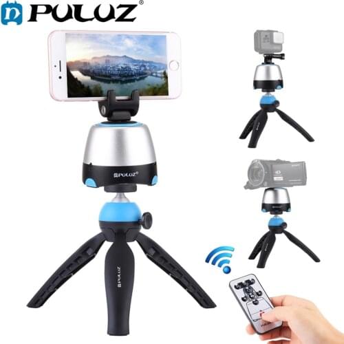 PULUZ Electronic 360 Degree Rotation Panoramic Head with Remote Controller &Tripod Mount &Phone Clamp for Smartphones,GoPro,DSLR