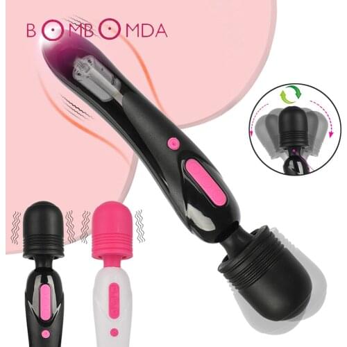 Rechargeable Magic Wand Powerful Body Massage Vibrator For Women Clitoral Vibrator AV Vibrators Adult Masturbator Sex Products