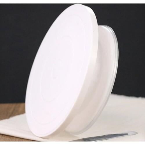 Plastic Cake Turntable Rotating Cake Plastic Dough Knife Decorating Cream Cakes Stand Rotary Table DIY Pan Baking Tool