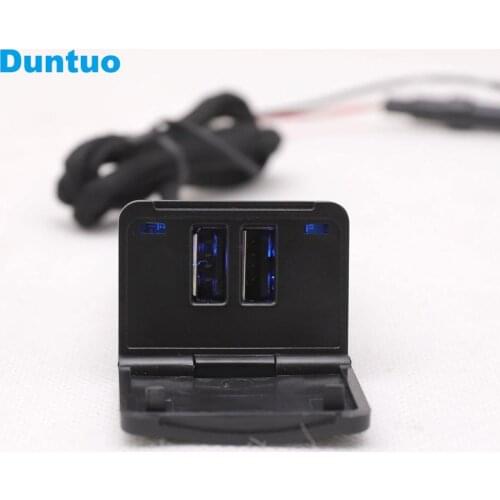 QC3.0 Quickcharge Car Rear Seat Charger Double USB Phone PAD Adapter Plug&Play Cable For 2015-2019 Toyota Alphard Vellfire 30 35