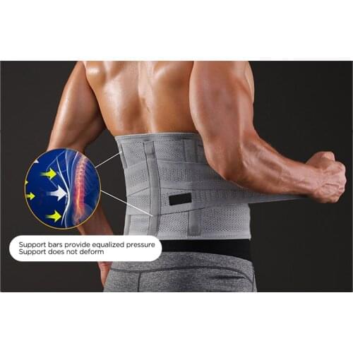 Women Men Adjustable Elstiac Waist Support Belt Neoprene Lumbar Waist Back Support Sweat Fitness Belt Waist Trainer Plussize