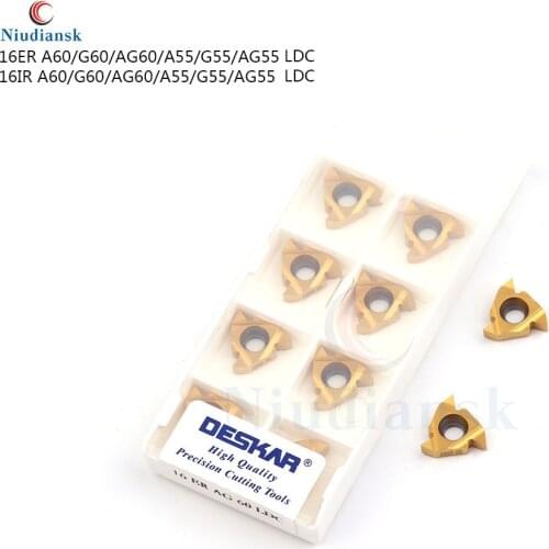Threading insert 16ER A55 G55 AG55 16ER A60 G60 AG60 16IR A55 G55 AG55 16IR A60 G60 AG60 LDC CNC lathe tool Carbide alloy insert