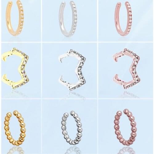 Korean Fine Simple Earrings For Woman Multi-Color Ear Clips Without Hole Round Beads Opening Earring Temperament All-Match Style