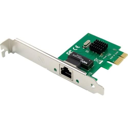 PCIE X1 Network Card Single Port RJ45 Chip Realtek RTL8111G Gigabit Ethernet 10/100/1000M Networking Adapter for Desktop Laptops