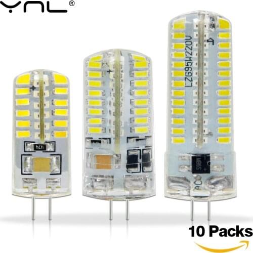 10Pcs G4 Led Light Bulb DC 12V 220V 1w 2w 3w SMD 2835 3014 Spotlight Angle Crystal Chandelier Lights Source LED Corn Lamps Bulb