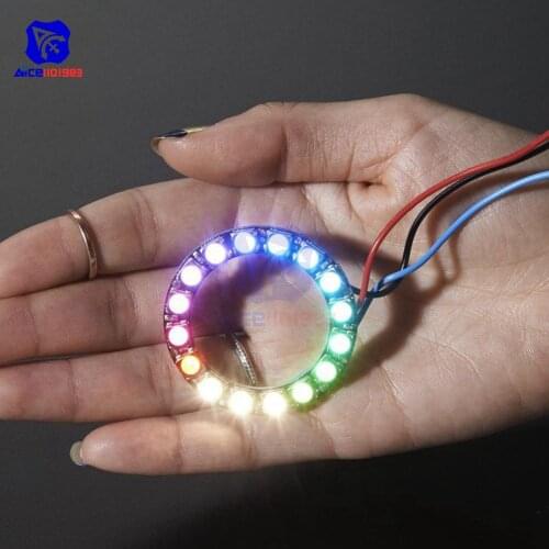 Diymore 16 Bits 5050 RGBW SK6812 LED Ring with Integrated Driver Neutral White 4500K for Arduino