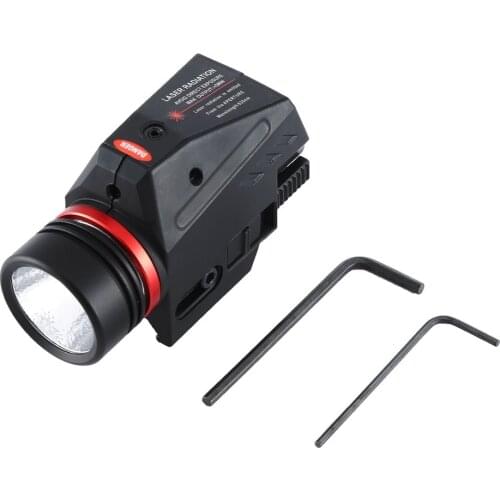 Tactical LED Weapon Gen Light Flashlight Red Dot Laser Sight Military Airsoft Pistol Gun Light for 20mm Rail Mini Pistol Gen