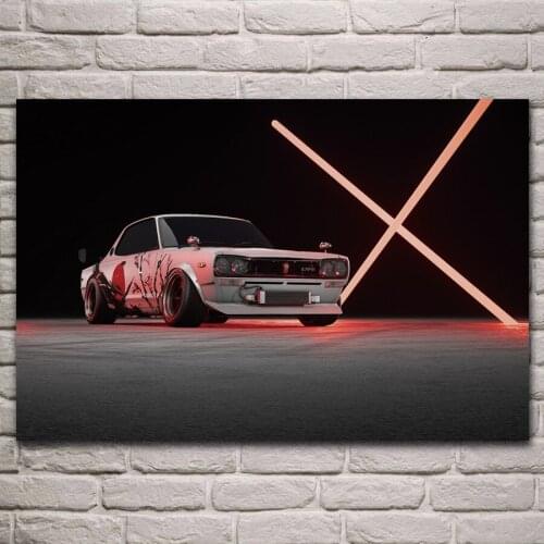 Tuning sport car cool vehicle artwork fabric poster living room home wall decorative canvas silk art print KJ773
