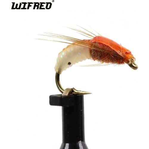WIFREO 3pcs Nymph Scud Fly for Trout Fishing Artificial Insect Bait Lure Simulated Scud Worm Fishing Lure For Trout Bass