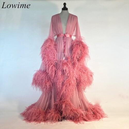 Plus Size Arabic Feathers Prom Dress Long Dubai Couture Women Dance Party Robe Wholesale Vestidos De Fiesta de Noche Custom