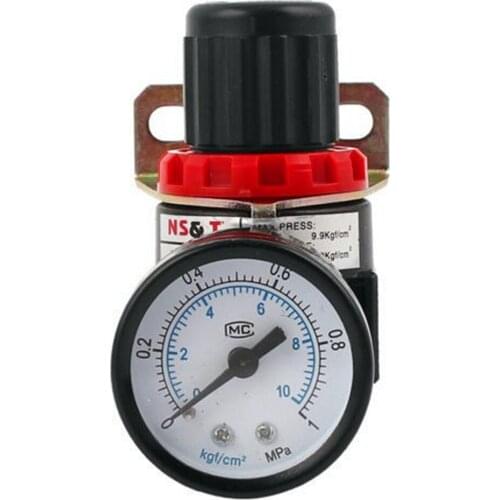 1 Pc AR2000 Adjustable Pressure Metal Pneumatic Regulator 1/4" w Pressure Gauge Free Shipping
