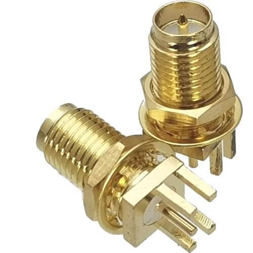 10pcs Connector RP.SMA Female Jack Bulkhead Solder Edge 1.6mm PCB Clip Mount