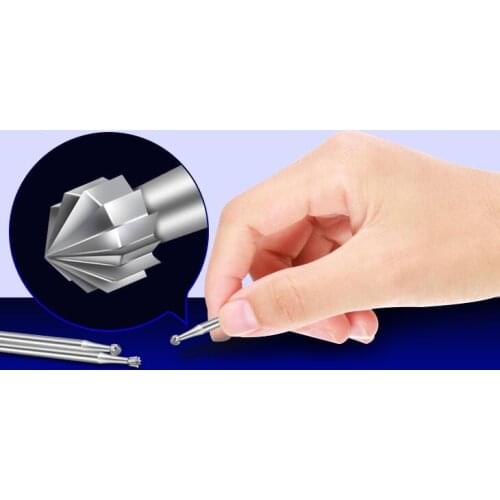 6pcs DIY Jewelry Tool Diamond Rotary Q Burs Jewelry Polishing Tools Drill Engraving Bits Grinding Burs diameter 2.35mm