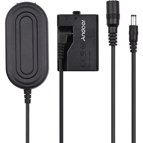 Andoer ACK-E10 For Canon EOS Rebe 1300D/2000D/4000D AC Power Adapter Dummy Battery Coupler Charger Kit(Replacement for LP-E10)