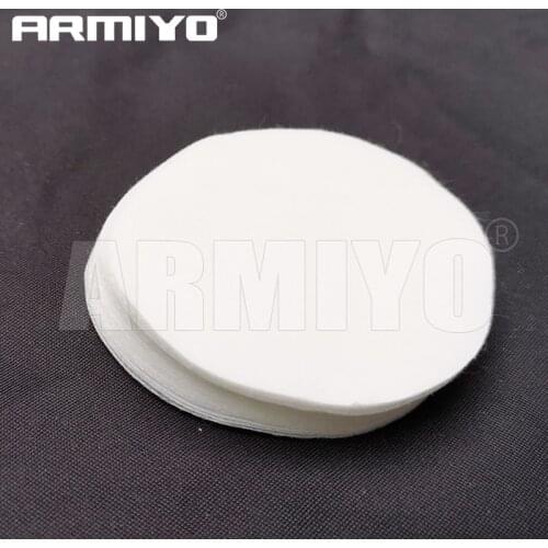 Armiyo 10pcs/lot 6cm Dia 5x6cm 6x7cm Gun Cleaning Patch Rifle Pistol Oil Blotting Paper Cleaning Cotton Hunting Accessories