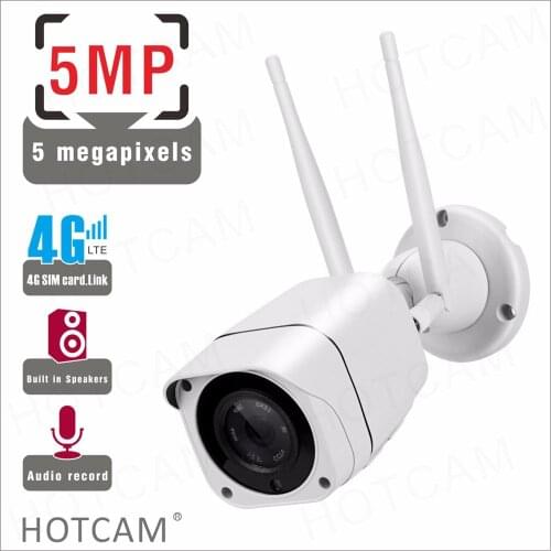 4G IP Camera HD1080P 5MP Wireless Security Bullet Metal Two Way Audio Factory shop Source camp customized SD breed field alarm