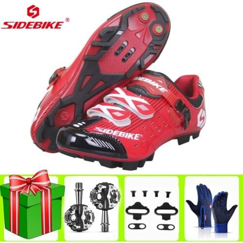 Sidebike Cycling Shoes Men Sapatos Ciclismo MTB Spd Pedal Set Self-locking Mountain Bike Wear-resistant Bicycle Bicicleta