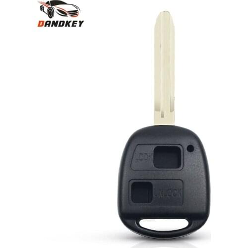 Dandkey 20pcs Replacement For Toyota Camry Corolla Verso Avensi Prius Auris Key TOY43 Blade Car Remote 2 Buttons Key Shell Case
