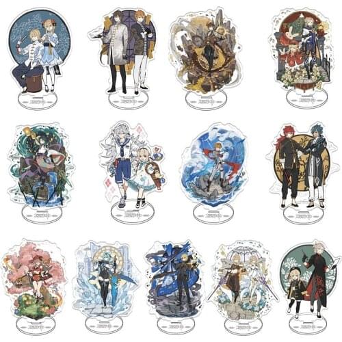 Hot Game Genshin Impact Zhongli Character Acrylic Figure Stand Model Plate Desk Decor Barbara Cute Standing Sign Great Gifts