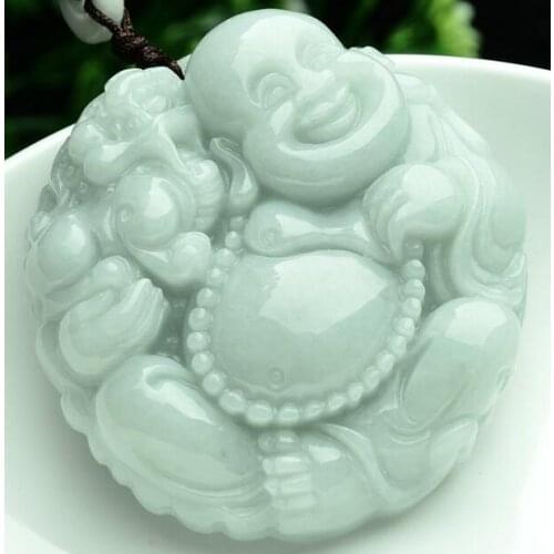 Fine jewelry xinjiang jade Heian Yuqing natural jade 18 Buddha necklace Eighteen genuine jade necklace