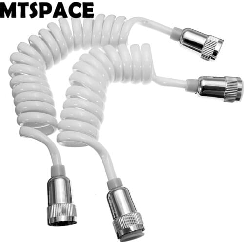 MTSPACE 1.5/2m ABS Telephone Line Style Spring Flexible Shower Hose Water Plumbing Toilet Bidet Sprayer Gun Connect Pipe